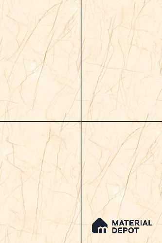 TL 11548 Oregon Crema Endless 6 ft x 4 ft Glossy Vitrified Tile - 15 mm | Adhesive and Spacers Must be Used During Installation