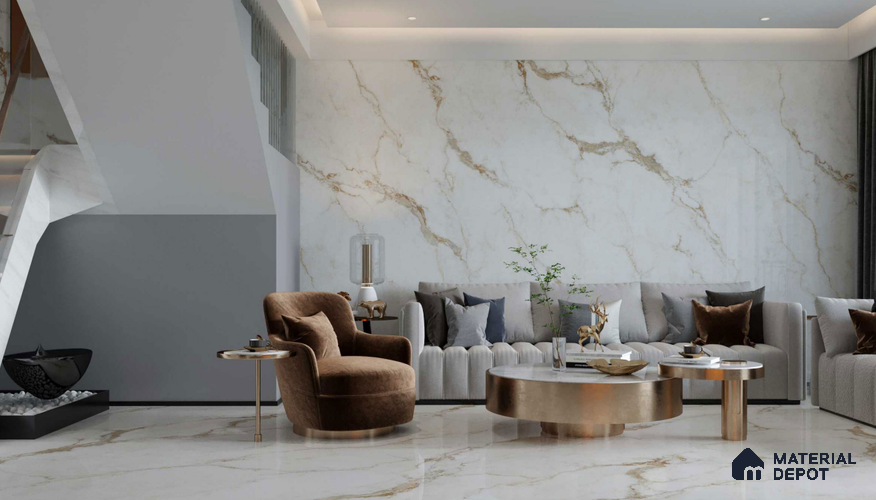 TL 11573 Endless Alfanso White 6 ft x 4 ft Glossy Vitrified Tile - 10 mm | Adhesive and Spacers Must be Used During Installation