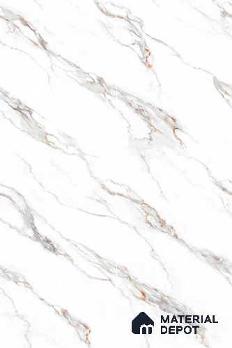 TL 11537 Carrara Monet Endless 6 ft x 4 ft Glossy Vitrified Tile - 15 mm | Adhesive and Spacers Must be Used During Installation