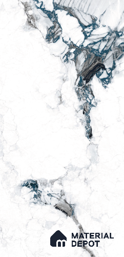 Marble Look Floor & Wall Tile TL 11873 B Arezzo Teal  4 ft x 2 ft High Gloss Finish Vitrified - 9 mm | Random Desing | Suitable for Living Room, Bathroom & Office