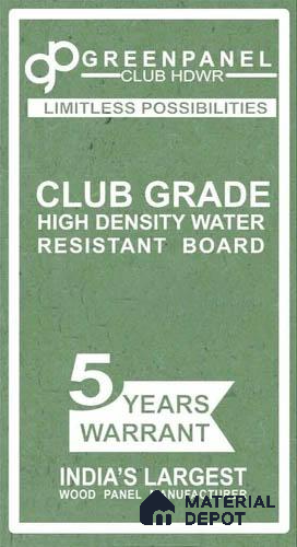 Greenpanel Club Grade 8 ft x 4 ft HDHMR - 3.3 mm