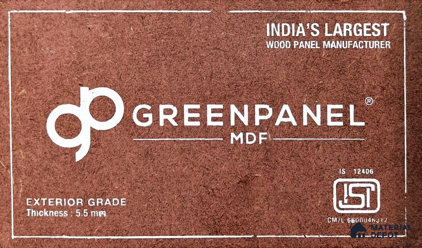 Greenpanel 8 ft x 4 ft Exterior Grade Plain MDF - 3.3 mm