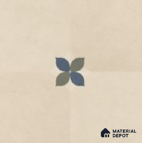 Moroccan Floor Tile TL 09477 B Element Crema 2 ft x 2 ft Matte Finish Vitrified Tile - 9 mm | 1 Random Design | Suitable For Living Room, Bedroom, Bathroom | Please Expect a Slight Variation of Pattern