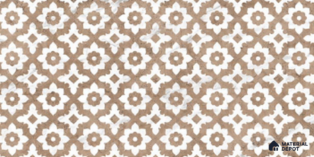 Patterned Look Wall Tile TL 10932 Pentara Brown 4 ft x 2 ft Matte Finish Vitrified Tile - 9 mm | Suitable For Living Room, Bedroom, Kitchen, Office & Dining