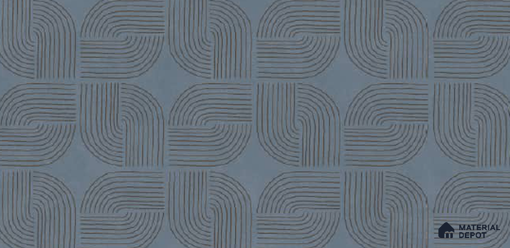 Patterned Look Wall Tile TL 10941 Agora Azul 4 ft x 2 ft Matte Finish Vitrified Tile - 9 mm  | Suitable For Living Room, Bedroom, Kitchen, Office & Dining
