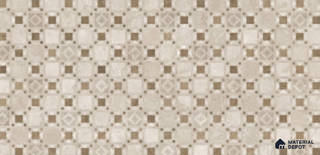 Patterned Look Wall Tile TL 10944 B Silver Stome Brown Decore 4 ft x 2 ft Matte Finish Vitrified Tile - 9 mm  | Suitable For Living Room, Bedroom, Kitchen, Office & Dining