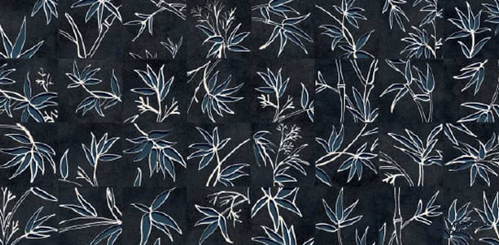 Floral Look Wall Tile TL 10942 Greenish Leaf Decore 4 ft x 2 ft Matte Finish Vitrified Tile - 9 mm  | Suitable For Living Room, Bedroom, Kitchen, Office & Dining