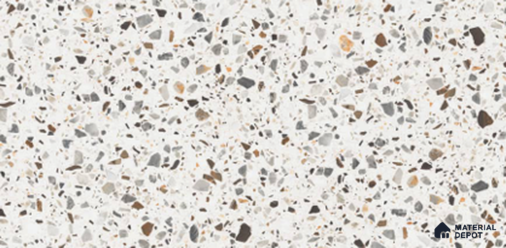 Terrazzo Wall & Floor TL 11001 Celeste Terrazzo Opec 4 ft x 2 ft Matte Vitrified Tile - 9 mm | 6 Random Design | Suitable For Living Room, Bedroom, Kitchen, Office & Dining