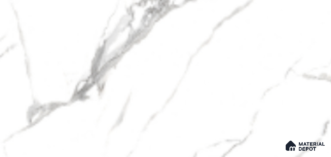 Marble Floor & Wall Tile TL 09753 Superimo Bianco Gluv 5 ft x 3 ft Finish Vitrified Large Format Tile - 9 mm | 4 Random Design | Suitable For Living Room, Bedroom, Dining Area