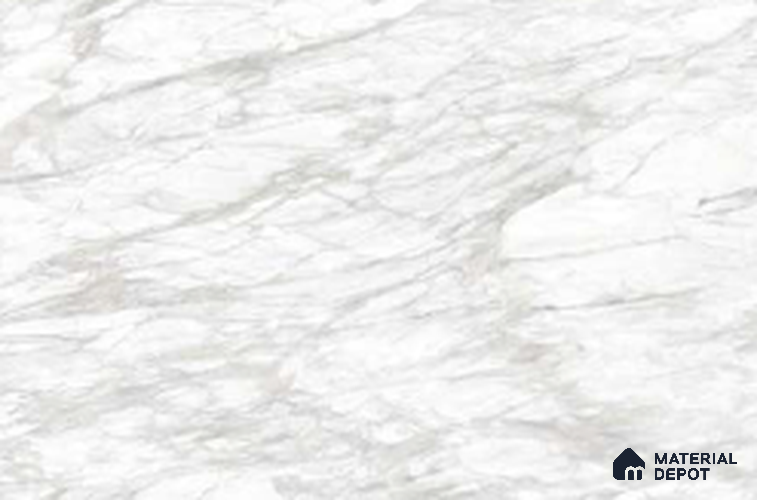 Marble Look Wall & Floor TL 10961 Lucaterra White Lux 6 ft x 4 ft Marmo Finish Large Formate Vitrified Tile - 9 mm | 3 Random Design | Suitable For Living Room, Bedroom, Kitchen, Office & Dining | Adhesive and Spacers Must be Used During Installation