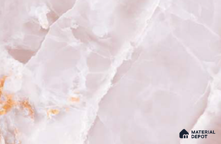 Marble Look Wall & Floor TL 10959 Marmo Onice Rose Lux 6 ft x 4 ft Marmo Finish Large Formate Vitrified Tile - 9 mm | 4 Random Design | Suitable For Living Room, Bedroom, Kitchen, Office & Dining | Adhesive and Spacers Must be Used During Installation