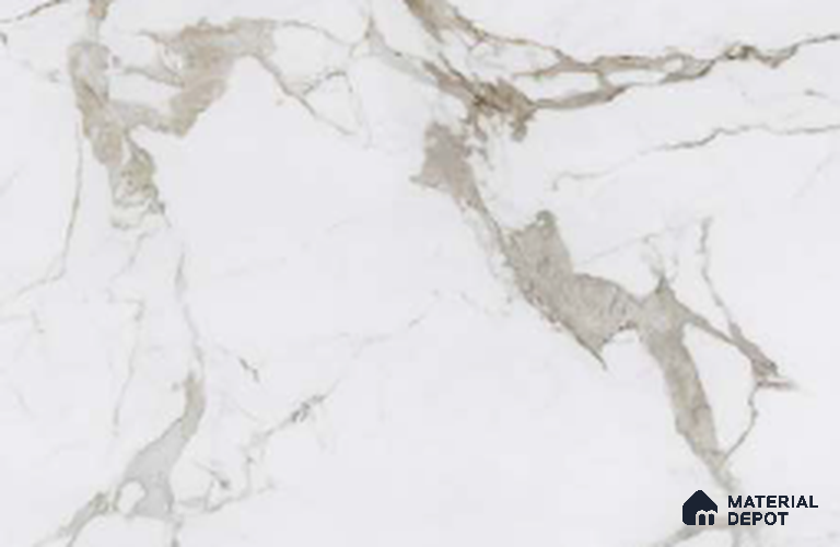 Marble Look Wall & Floor TL 10963 Arabella White 6 ft x 4 ft Polished Finish Large Formate Vitrified Tile - 9 mm | 3 Random Design | Suitable For Living Room, Bedroom, Kitchen, Office & Dining | Adhesive and Spacers Must be Used During Installation