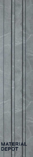 Grey Stone Louver PN 06306 8 ft x 4.9 inch Charcoal Panel - 12 mm | Suitable for Feature Wall, TV Unit & Living Room | Width is Subjected to 5% Variation