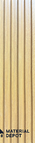 Beige Wooden Louver PN 06317 8 ft x 4.9 inch Charcoal Panel - 12 mm | Suitable for Feature Wall, TV Unit & Living Room | Width is Subjected to 5% Variation