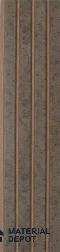 Brown Patterned Louver PN 06319 8 ft x 4.9 inch Charcoal Panel - 12 mm | Suitable for Feature Wall, TV Unit & Living Room | Width is Subjected to 5% Variation