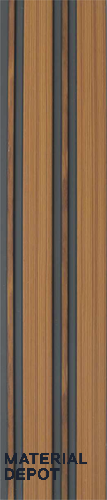 Brown Patterned Louver PN 06321 8 ft x 4.9 inch Charcoal Panel - 12 mm | Suitable for Feature Wall, TV Unit & Living Room | Width is Subjected to 5% Variation
