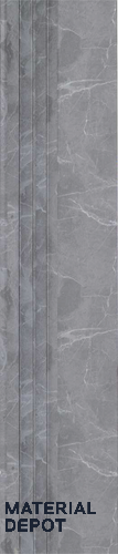 Grey Marble Louver PN 06323 8 ft x 4.9 inch Charcoal Panel - 12 mm | Suitable for Feature Wall, TV Unit & Living Room | Width is Subjected to 5% Variation