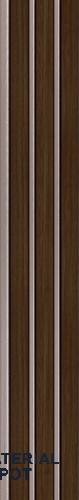 Brown Wooden Louver PN 06324 8 ft x 4.9 inch Charcoal Panel - 12 mm | Suitable for Feature Wall, TV Unit & Living Room | Width is Subjected to 5% Variation