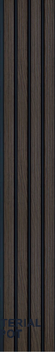 Brown Wooden Louver PN 06327 8 ft x 4.9 inch Charcoal Panel - 12 mm | Suitable for Feature Wall, TV Unit & Living Room | Width is Subjected to 5% Variation