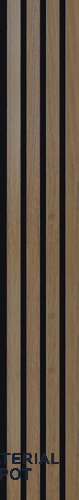 Brown Wooden Louver PN 06330 8 ft x 4.9 inch Charcoal Panel - 12 mm | Suitable for Feature Wall, TV Unit & Living Room | Width is Subjected to 5% Variation