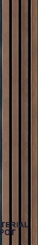 Brown Wooden Louver PN 06331 8 ft x 4.9 inch Charcoal Panel - 12 mm | Suitable for Feature Wall, TV Unit & Living Room | Width is Subjected to 5% Variation