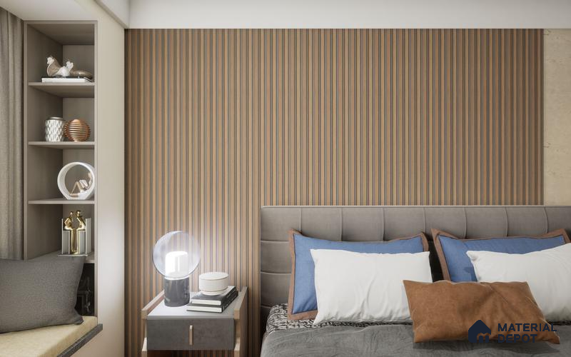 Wenge Wooden Louver SA 1003 8 ft x 4.9 inch Charcoal Panel -  mm | Suitable for Feature Wall, TV Unit & Living Room | Width is Subjected to 5% Variation