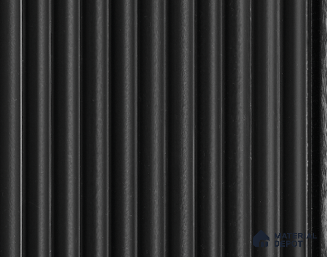 Black Plain Colour Louver PN 05362 8 ft x 4.9 inch Charcoal Panel - 12 mm | Suitable for Feature Wall, TV Unit & Living Room | Width is Subjected to 5% Variation