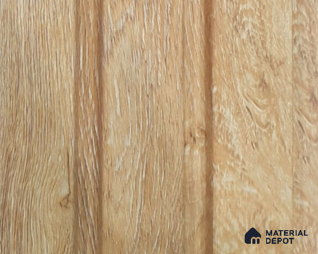 Brown Wooden Louver PN 05424 8 ft x 4.9 inch Charcoal Panel - 12 mm | Suitable for Feature Wall, TV Unit & Living Room | Width is Subjected to 5% Variation