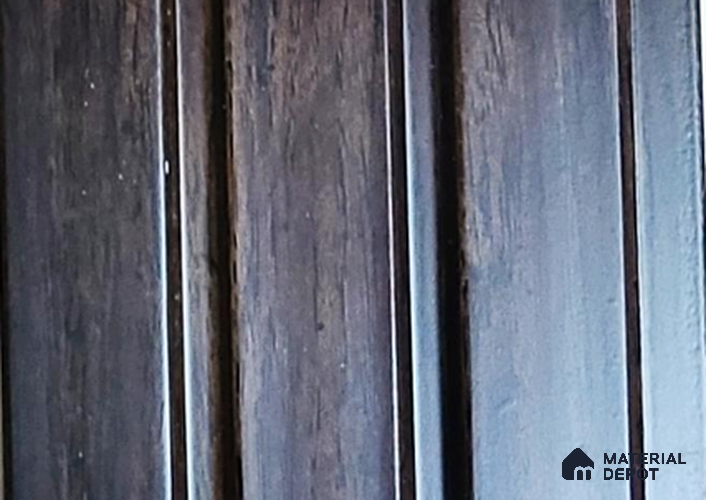 Brown Wooden Louver PN 05339 8 ft x 4.9 inch Charcoal Panel - 12 mm | Suitable for Feature Wall, TV Unit & Living Room | Width is Subjected to 5% Variation