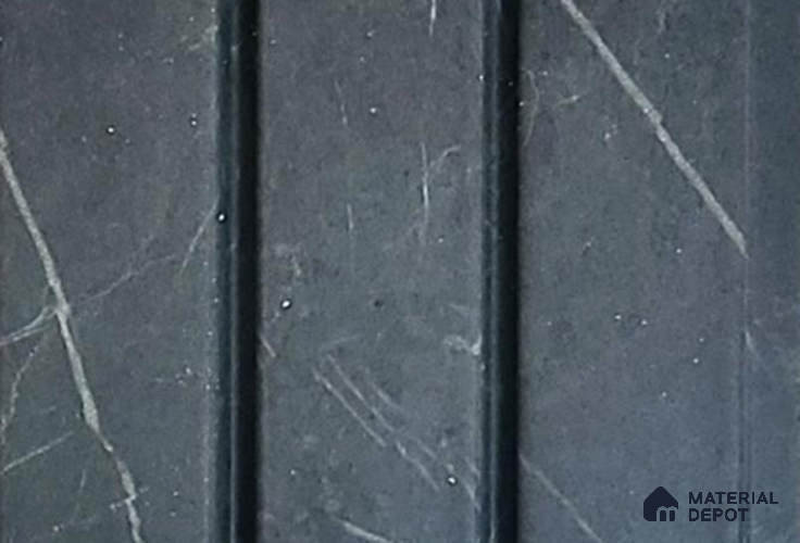 Grey Marble Louver PN 05347 8 ft x 4.9 inch Charcoal Panel - 12 mm | Suitable for Feature Wall, TV Unit & Living Room | Width is Subjected to 5% Variation