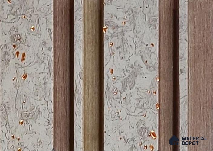Brown Rustic Louver PN 05345 8 ft x 4.9 inch Charcoal Panel - 12 mm | Suitable for Feature Wall, TV Unit & Living Room | Width is Subjected to 5% Variation