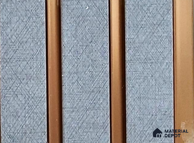 Grey Patterned Louver PN 05357 8 ft x 4.9 inch Charcoal Panel - 12 mm | Suitable for Feature Wall, TV Unit & Living Room | Width is Subjected to 5% Variation