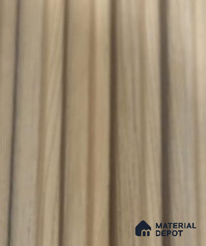 Brown Wooden Louver PN 02515 8 ft x 4 inch Charcoal Panel - 10 mm | Suitable for Feature Wall, TV Unit & Living Room | Width is Subjected to 5% Variation