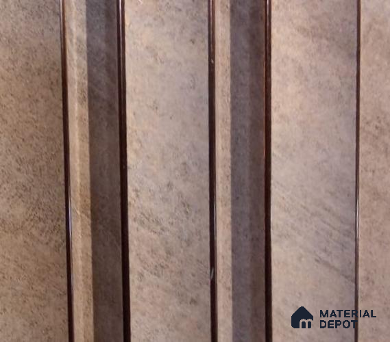 Brown Stone Louver PN 03604 8 ft x 4 inch Charcoal Panel - 10 mm | Suitable for Feature Wall, TV Unit & Living Room | Width is Subjected to 5% Variation