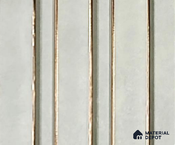White Luxury Louver PN 06340 8 ft x 4 inch Charcoal Panel - 10 mm | Suitable for Feature Wall, TV Unit & Living Room | Width is Subjected to 5% Variation