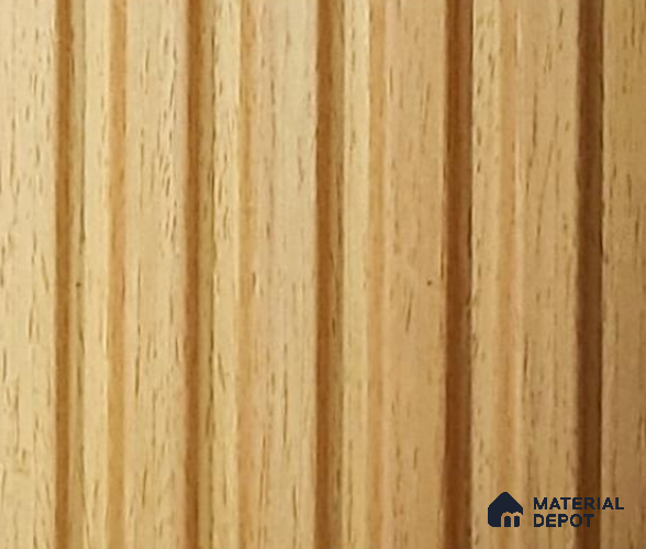 Brown Wooden Louver PN 06353 8 ft x 4 inch Charcoal Panel - 10 mm | Suitable for Feature Wall, TV Unit & Living Room | Width is Subjected to 5% Variation
