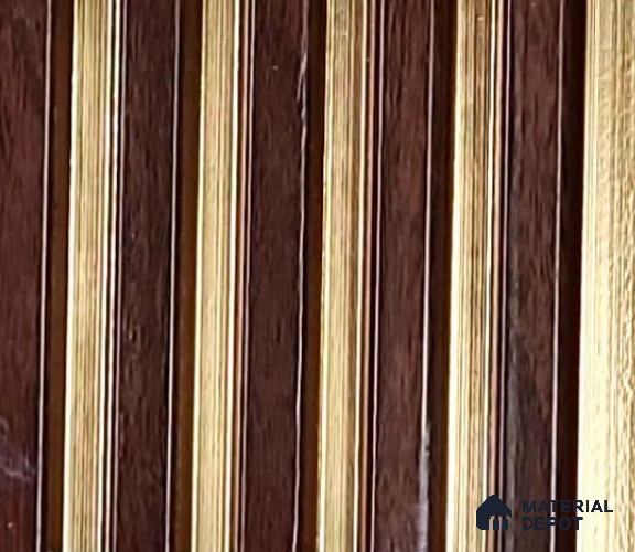 Brown Wooden Louver PN 06349 8 ft x 4 inch Charcoal Panel - 10 mm | Suitable for Feature Wall, TV Unit & Living Room | Width is Subjected to 5% Variation