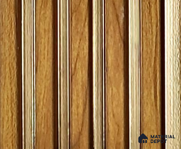 Brown Wooden Louver PN 06351 8 ft x 4 inch Charcoal Panel - 10 mm | Suitable for Feature Wall, TV Unit & Living Room | Width is Subjected to 5% Variation