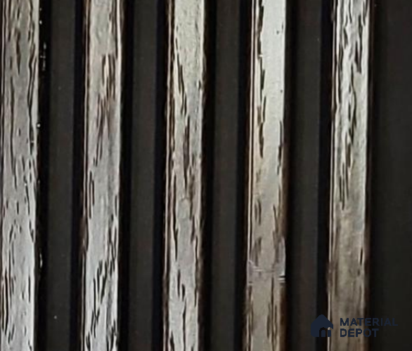 Black Wooden Louver PN 06350 8 ft x 4 inch Charcoal Panel - 10 mm | Suitable for Feature Wall, TV Unit & Living Room | Width is Subjected to 5% Variation