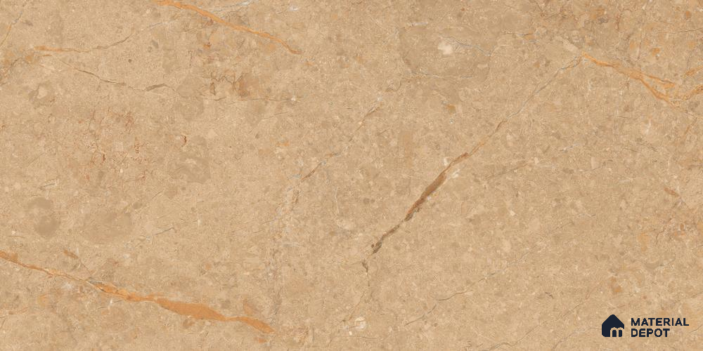 Brown Marble Wall & Floor Tile TL 07040 4 ft x 2 ft Vitrified Glossy Finish - 9 mm | 6 Random Design | Suitable for Living Room, Bedroom, Bathroom