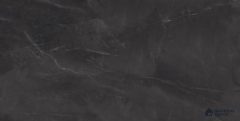 Black Marble Wall & Floor Tile TL 07055 4 ft x 2 ft Vitrified Glossy Finish - 9 mm | 5 Random Design | Suitable for Living Room, Bedroom, Bathroom