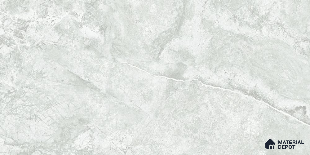 White Marble Wall & Floor Tile TL 07047 4 ft x 2 ft Vitrified Glossy Finish - 9 mm | 4 Random Design | Suitable for Living Room, Bedroom, Bathroom