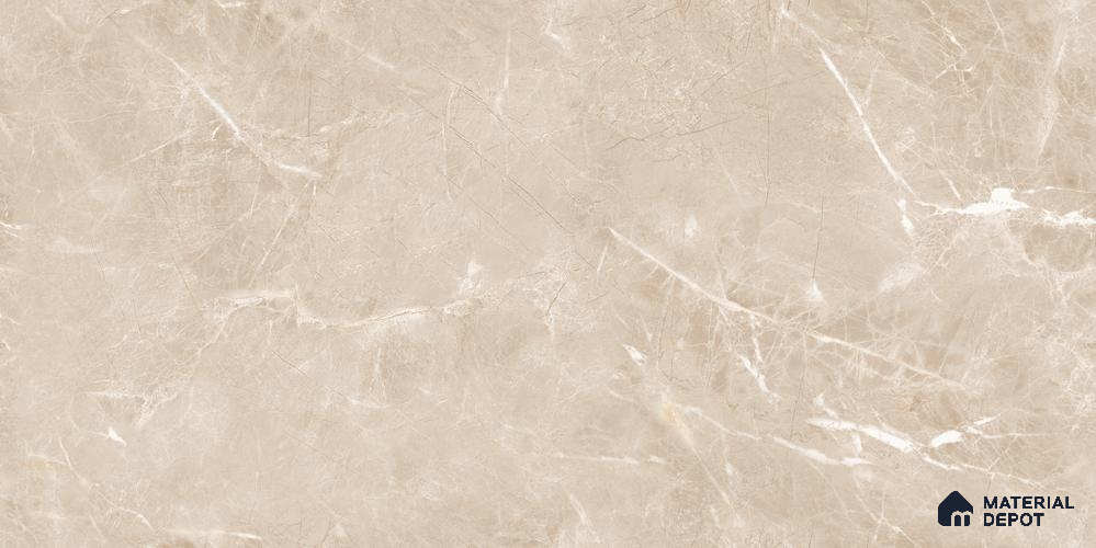 Marble Floor & Wall Tile TL 12290 B Diva Crema 4 ft x 2 ft Glossy Finish Vitrified Tile - 9 mm | 4 Random Designs