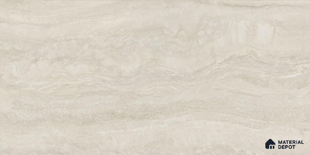 Travertine Floor & Wall Tile TL 12250 B Nicholas Travertine Crema 4 ft x 2 ft DG Matte Carving Finish Vitrified Tile - 9 mm | 6 Random Designs