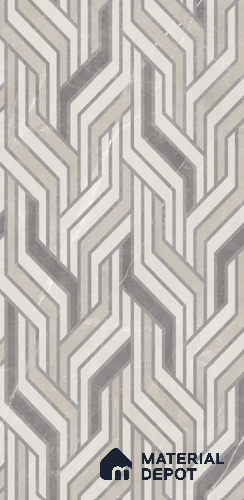 Patterned Wall Tile TL 12217 B Eos Grey Decore 4 ft x 2 ft Policer Finish Vitrified Tile - 9 mm