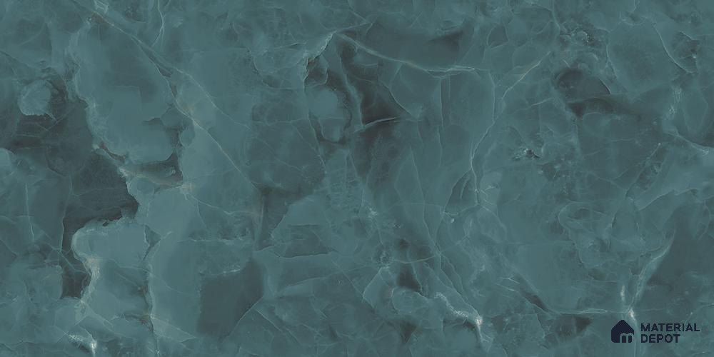 Marble Floor & Wall Tile TL 12282 Echlips Teal 4 ft x 2 ft Endless Vantacer Flow Finish Vitrified Tile - 9 mm | 3 Random Designs