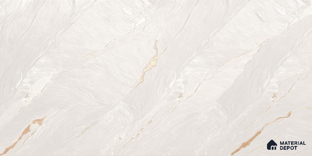 Marble Floor & Wall Tile TL 12267 C Dunescape White 4 ft x 2 ft Matte + (Glossy Granula/Glue) Finish Vitrified Tile - 9 mm | 3 Random Designs