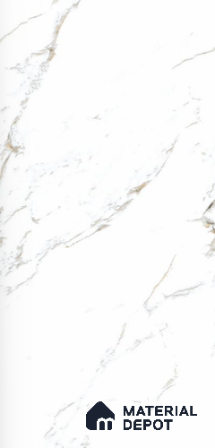 Marble Floor & Wall Tile TL 12280 Elegant White 4 ft x 2 ft Endless Sugar + (Glossy Granula/Glue) Finish Vitrified Tile - 9 mm | 6 Random Designs