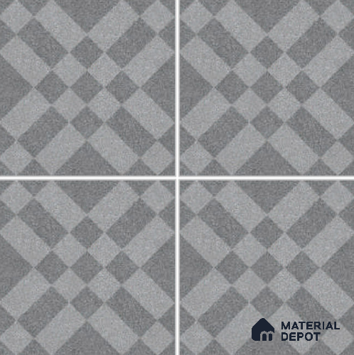 Subway Floor & Wall Tile TL 11518 I Picasso Basalt Decor 2 8 inc x 8 inc Anti Skid Vitrified Whitebody Digimatt Finish - 8.5 mm | Suitable for Kitchen & Bathroom | Minimum 3 mm Spacer is Mandatory