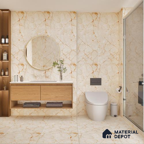 Carving Floor & Wall Tile TL 05614 Gravier Rosalia 2 ft x 4 ft Vitrified Carving Matte Finish - 9 mm | 6 Random Design | Suitable for Living Room, Bedroom, Bathroom
